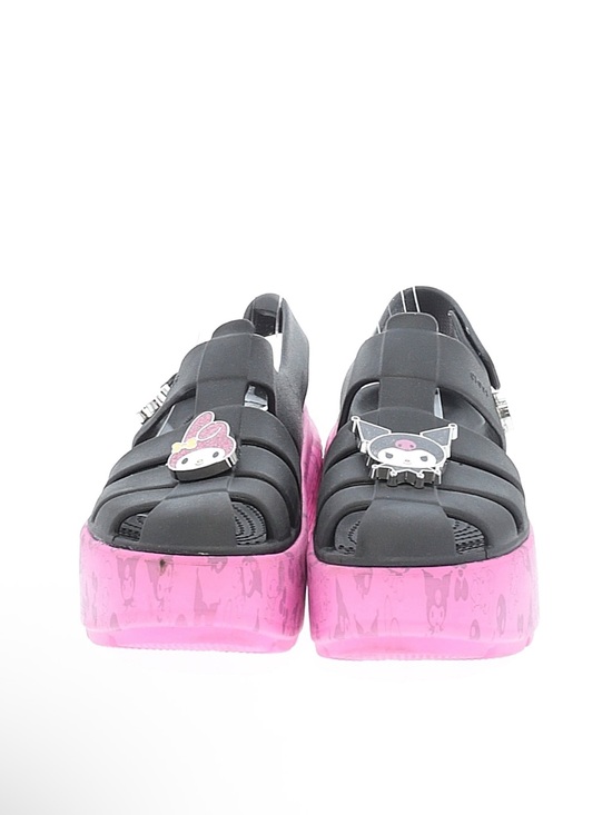 CROCS Shoes - Crocs Stomp My Melody Kuromi Platform Jelly Sandals with Pink Graphic Sole W9